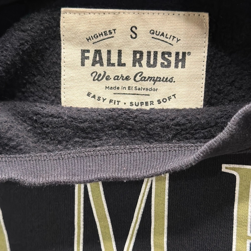 James Madison University JMU Crewneck Fall Rush Navy Sweatshirt Size S - Picture 2 of 6